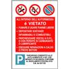 myProtect Cartello in alluminio: Divieti per autorimesse.