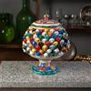 CERAMICHE CALTAGIRONE Porta Biscotti Pigna Ceramica Siciliana Multicolor Oro cm 32