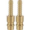 Poppstar Raccordi per Aria Compressa DN 7,2 con Beccuccio per Tubi da 6 mm, Set da 2 Pezzi