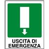 myProtect Cartello in alluminio: Uscita emergenza basso.
