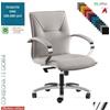 Elleci Office Sadia PLUS Poltrona semi-direzionale oscillante braccioli acciaio cromato base alluminio tessuto ONE class 1 IM