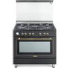 Delonghi PEMA965CED Cucina Gas 5 Fornelli con Forno Elettrico da 90 cm Nero