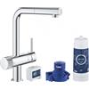 GROHE BLUE PURE MINTA - MISCELATORE CON FILTRAGGIO DELL'ACQUA E DOCCIA ESTRAIBILE CROMATO - 30382000