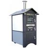 AgriEuro Premium Forno a legna da esterno Medius Plus 100 EXT in acciaio - Ventilato con tetto in INOX
