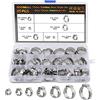 HSEAMALL 85 Pezzi Fascette Stringitubo 7-21mm Regolabile Fascette Stringitubo Acciaio inox Morsetti per tubi Fascette Metalliche adatto per Tubi Gas, Acqua