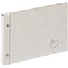 walther design Album Fotografico Bianco 26,5 x 19 cm Libro Vite Album con goffratura Sinfonia Flat Books SBL-210-W