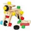 Toys of Wood Oxford Set con Viti e Bulloni - Giocattolo in Legno - Set di Blocchi da Costruzioni con 30 Pezzi e Una Borsa con Cordino - Gioco di Costruzioni in Legno per Bambini di 4 Anni …