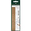 Faber-Castell 119999 - Matite carboncino nero, 3 matite da disegno, matite carboncino Pitt morbido, medio, duro