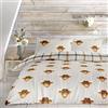 Fusion Home Furnishings - Set Copripiumino Highland Cow-Easy Care, Ochre, King
