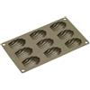 Lurch 85025 FlexiForm - Teglia in Silicone per 9 Biscotti o Madeleine, Colore: Marrone