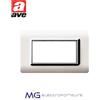 Ave 44PY04BLC Placca tecnopolimero S44 - 4 Mod
