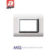 Ave 44PY03BLC Placca tecnopolimero S44 - 3 Mod
