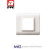 Ave 44P32B Placca tecnopolimero S44 , Scatola Rotonda - 2 Mod