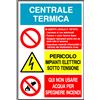 myProtect Cartello in alluminio: Centrale termica + Divieti/Pericoli