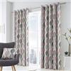 Fusion Lennox - Tende foderate in 100% cotone, 100% cotone, 100 x 154 cm, colore: Grigio/Fard