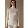 Intimissimi Maglia In Modal Ultralight Con Cashmere Collo Alto Avorio