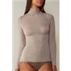 Intimissimi Maglia In Modal Ultralight Con Cashmere Collo Alto Naturale