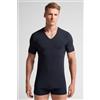 Intimissimi T-shirt Scollo A V In Cotone Superior Elasticizzato Blu