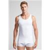 Intimissimi Canottiera Elasticizzata Smanicata In Cotone Superior Uomo Con Collo Tondo Bianco
