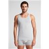 Intimissimi Canottiera Elasticizzata Smanicata In Cotone Superior Uomo Con Collo Tondo Grigio