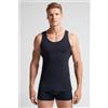 Intimissimi Canottiera Elasticizzata Smanicata In Cotone Superior Uomo Con Collo Tondo Blu