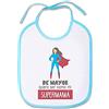 Supermolon 00846 - De Mayor Quiero Ser Como Mi Supermama Bavaglino per bebè con lacci, blu celeste, unisex