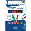 TRATTO Penna sfera Cancellik- cancellabile - punta 1,0mm - 10 colori assortiti - Tratto - astuccio 10 pezzi (unità vendita 1 pz.)