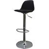 PAPERFLOW Sgabello Bobba - PPLacciaio cromato - 39x42x83-104cm - nero - Paperflow (unità vendita 1 pz.)