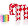 CUBIDI® Mini Serpenti Magici Puzzle - Gadget Regalo di Compleanno bambini, Regalini Festa Bambini - Serpente Giocattolo, Gioco Rompicapo Bambini e Adulti, Magic Snake - 48 Blocchi (Rosso)