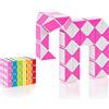 CUBIDI® Mini Serpenti Magici Puzzle - Gadget Regalo di Compleanno bambini, Regalini Festa Bambini - Serpente Giocattolo, Gioco Rompicapo Bambini e Adulti, Magic Snake - 48 Blocchi (Rosa)