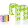 CUBIDI® Mini Serpenti Magici Puzzle - Gadget Regalo di Compleanno bambini, Regalini Festa Bambini - Serpente Giocattolo, Gioco Rompicapo Bambini e Adulti, Magic Snake - 48 Blocchi (Verde)
