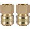 Poppstar Attacchi Rapidi per Aria Compressa DN 7,2 con Filettatura Interna da 1/2 Pollice, Set da 2 Pezzi