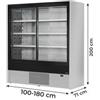 Frigo Murale Salumi, Bibite e Latticini Cervinia con Porte Scorrevoli, -1°C/+5°C, Profondità 71 cm - Personalizzabile - Frigo Murale Salumi, Bibite e Latticini Cervinia con Porte Scorrevoli, Larghezza 180 cm