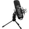 CASCHA Studio XLR, set di microfoni a condensatore, con supporto da tavolo, micro ragno, cavo XLR, protezione dal vento, ideale per podcast, streaming dal vivo, videoconferenza I HH 5050