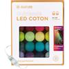 GuirLED - Guirlanda luminoso a LED per batuffoli di cotone USB - Luce notturna per bambini 2h - Alimentatore doppio USB 2A incluso - 3 intensità - 32 sfere 2,4m - Arlequin