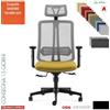 Elleci Office Altea Poltrona direzionale appoggiatesa schienale rete syncro multiblock traslatore base nylon ecopelle GAZEBO - catas