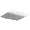 LANERI Braccio doccia + Soffione Acciaio Inox Slim 2 mm (Soffione 40x40 cm con Braccio da Parete)