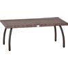 Outsunny Tavolino in Rattan Sintetico da Esterno, Giardino, Terrazzo Impermeabile Marrone 90x50x35cm|Aosom