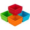 webake Pirottini grandi per muffin e cupcake, quadrati da 9 cm, in silicone, 8 pezzi, giganti, riutilizzabili, per friggitrice ad aria, torte, gelati, budini, gelatine