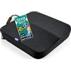 DYNMC you Cuscino Memory Foam Cuscino Sedia Ufficio o a Rotelle - Cuscini Sedie Quadrati - Supporto e Stabilità Perfetti - Tessuto Antiscivolo, Rivestimento Lavabile