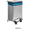 Pattumiera con pedale in inox e metallo h413_72