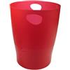 Exacompta 45324D Set di 8 Cestini gettacarta rosso carminio translucido