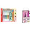Stabilo Pastel Collection Set - Confezione mista 13 pezzi: 6 swing cool pastel & BIC Pink & Purple Set - 1 Astuccio, 2 Penne a Sfera/1 Penna Correttore Gel/1 Matita Grafite con Gomma