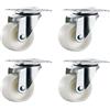 Bulldog Castors - Ruote girevoli in nylon, 4 x 25 mm, piccole/miniature, per mobili, elettrodomestici e attrezzature, max 50 kg per set