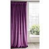Eurofirany RIA Tenda oscurante in velluto con nastro arricciato, 1 pezzo, tinta unita, tenda termica oscurante, per soggiorno, camera da letto, lounge, 290 g/m2, velluto, colore viola scuro, 140 x 270