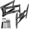 XTRARM Titon 80cm Flex Supporto fisso da parete per TV, 80 cm,nero, TV 32 - 75 pollici, VESA max 400 mm, girevole, orientabile, nero