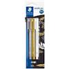 STAEDTLER 8323-S BK3 confezione di penne metalliche oro e argento e un pennarello bianco