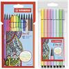 Stabilo Pennarello Premium Pen 68 Astuccio In Cartone Da 12 Colori Assortiti & Pennarello Premium Pen 68 Astuccio Da 8 Colori Pastello