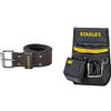 Stanley STST1-80119 Cintura in cuoio per foderi porta utensili & 1-96-181 Fodero Porta Utensili