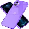 NALIA Chiaro Cover Neon compatibile con iPhone 12 Mini Custodia, Trasparente Colorato Silicone Copertura Traslucido Bumper Resistente, Protettiva Antiurto Skin Sottile Case Morbido, Colore:Viola